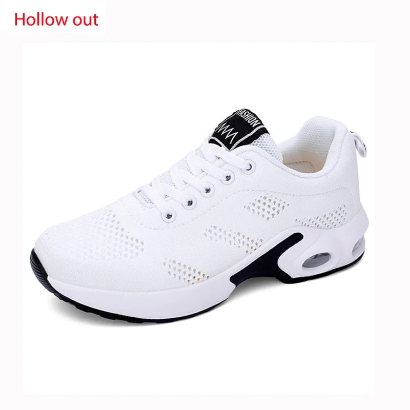 Fashion Lace Up Women Running Shoes Lightweight Sneakers Breathable Outdoor Sports Shoes Comfort Air Cushion Running Gym Shoes