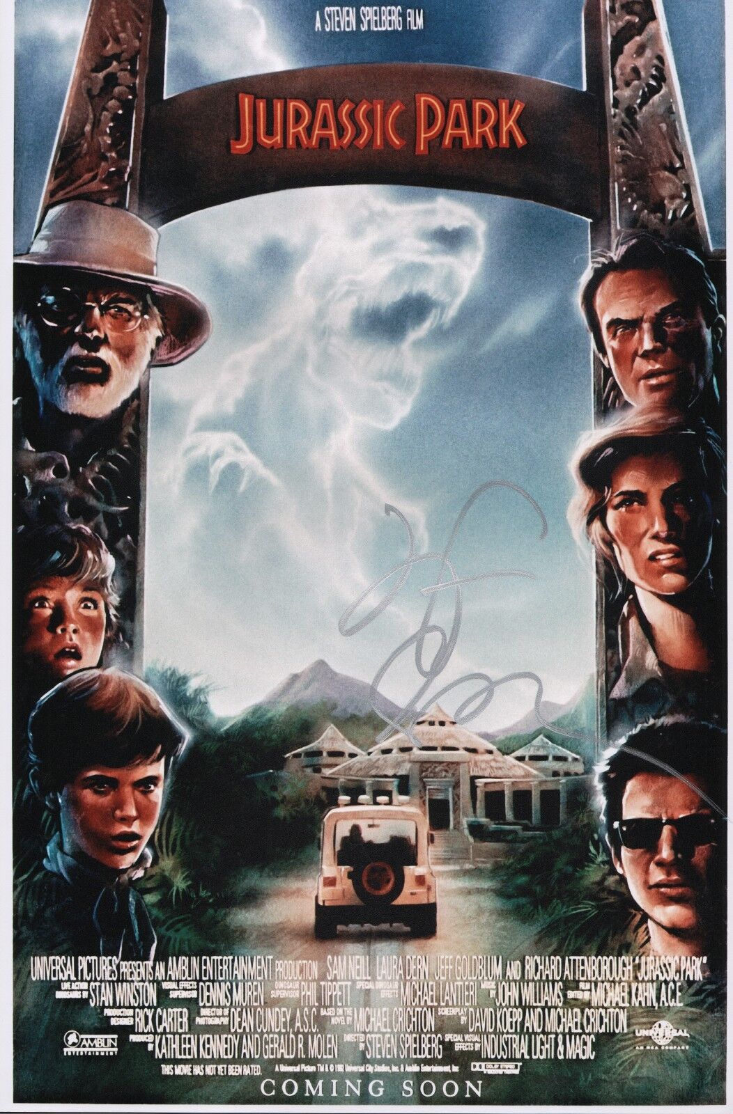 ~~ JEFF GOLDBLUM Authentic Hand Signed Malcolm - JURASSIC PARK