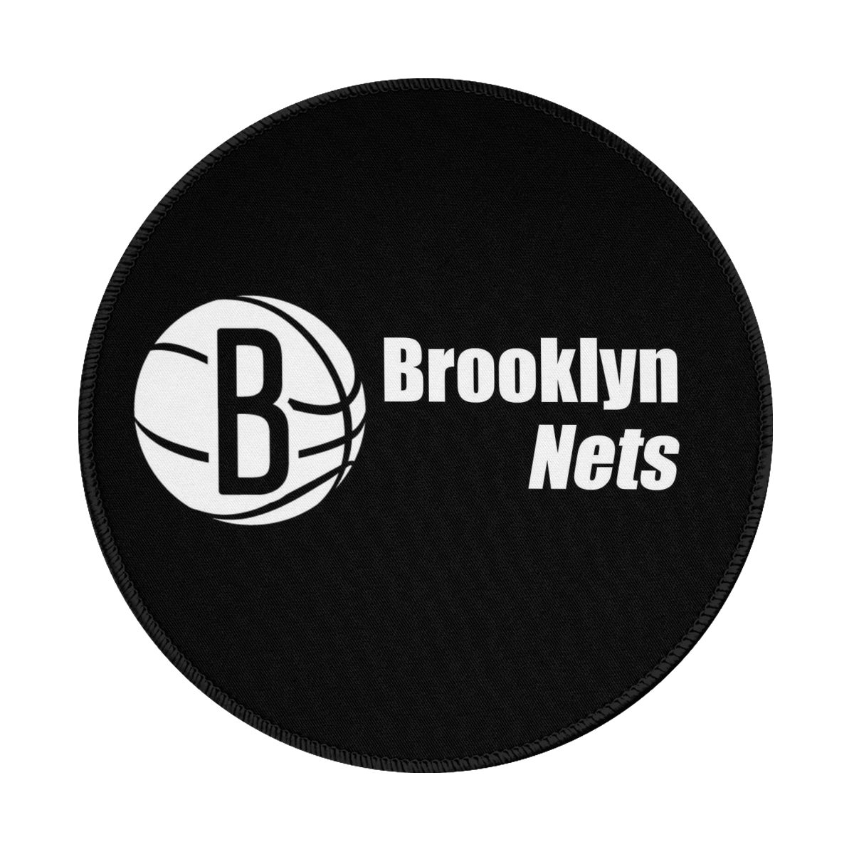 Brooklyn Nets Minimalist Waterproof Round Mouse Pad for Wireless Mouse