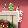 (US Local)Christmas Tree Snowman Reindeer Diamond Painting Door Corner Sign for Home Decor