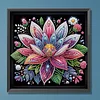 Lotus speziell geformtes 5D-DIY-Teilbohrer-Diamantkunst-Kit f&uuml;r Wohnaccessoires 30x30cm