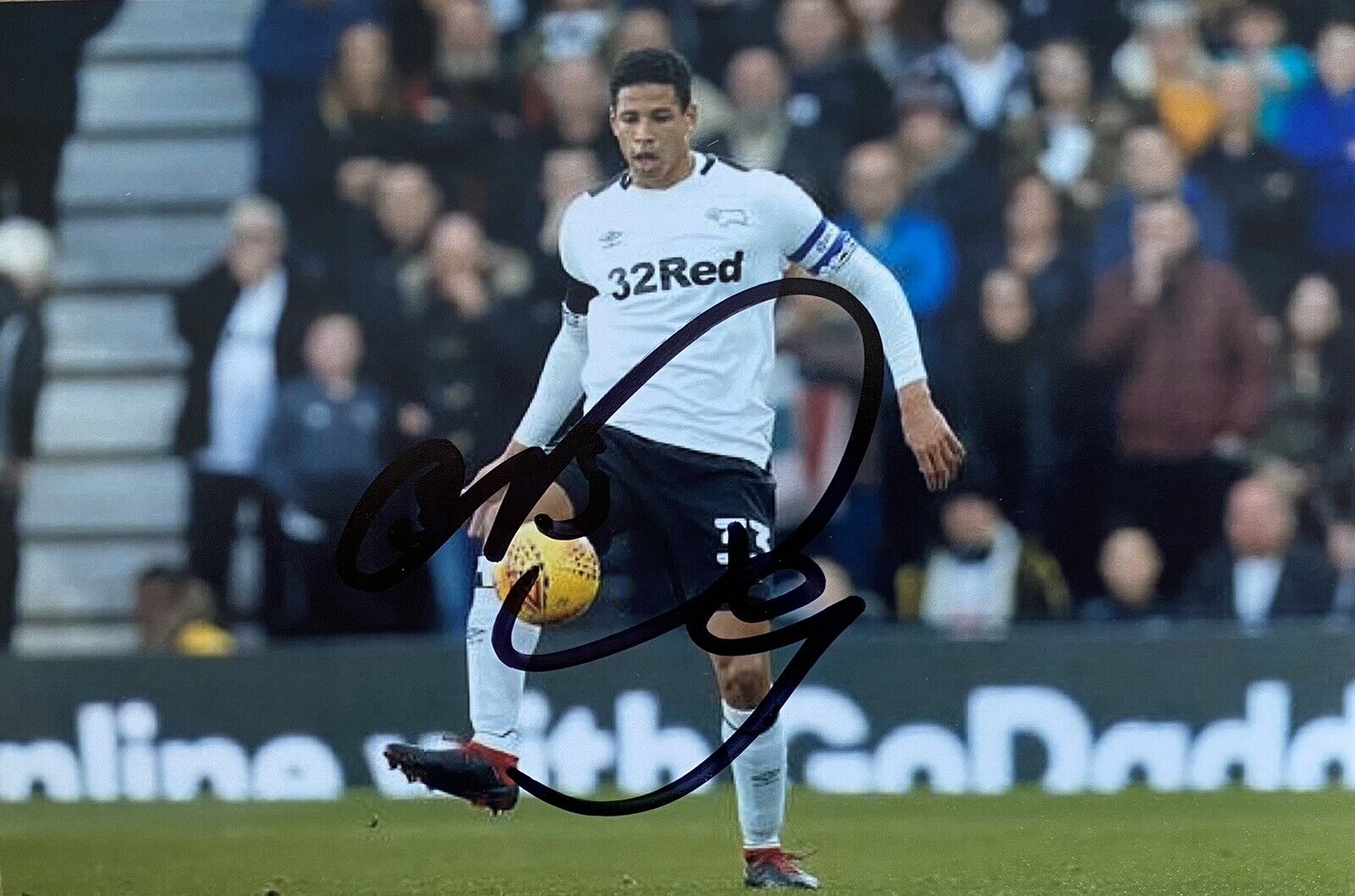 Curtis Davies Genuine Hand Signed Derby County 6X4 Photo Poster painting