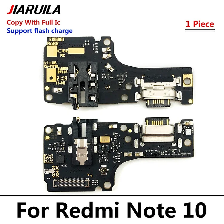 10Pcs Dock Connector USB Charger Charging Port Flex Cable Board With Microphone For Xiaomi Redmi Note 10 11 Pro 11s 10s 4G 5G