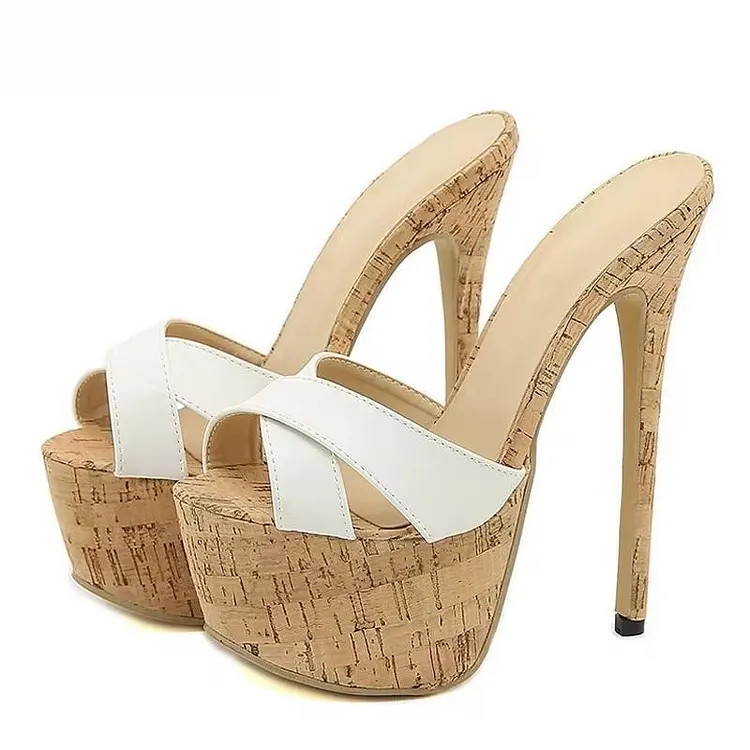 Summer Ultra Thin High Heels 17CM Slippers