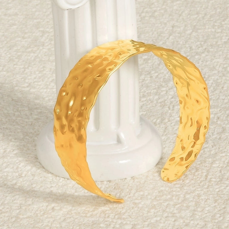 304 Stainless Steel   Bracelet 18K Gold Adjustable Bracelet Light Luxury Design Sense Opening Bracelet In Stock