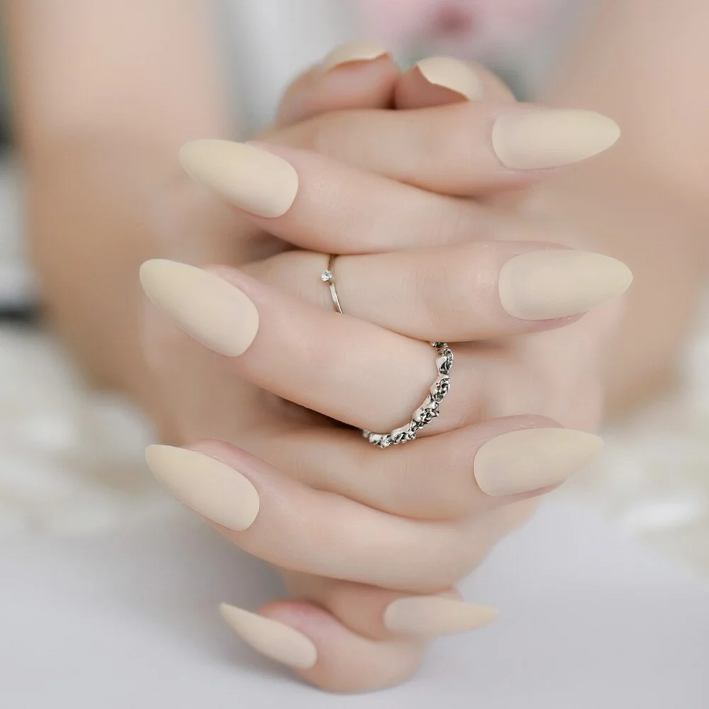 EchiQ Extra Long Stiletto Fake Jade Gels Tips Decoration Nails False Handnails Wholesale Fingernails Art Full Cover Nails-Nail Inspo