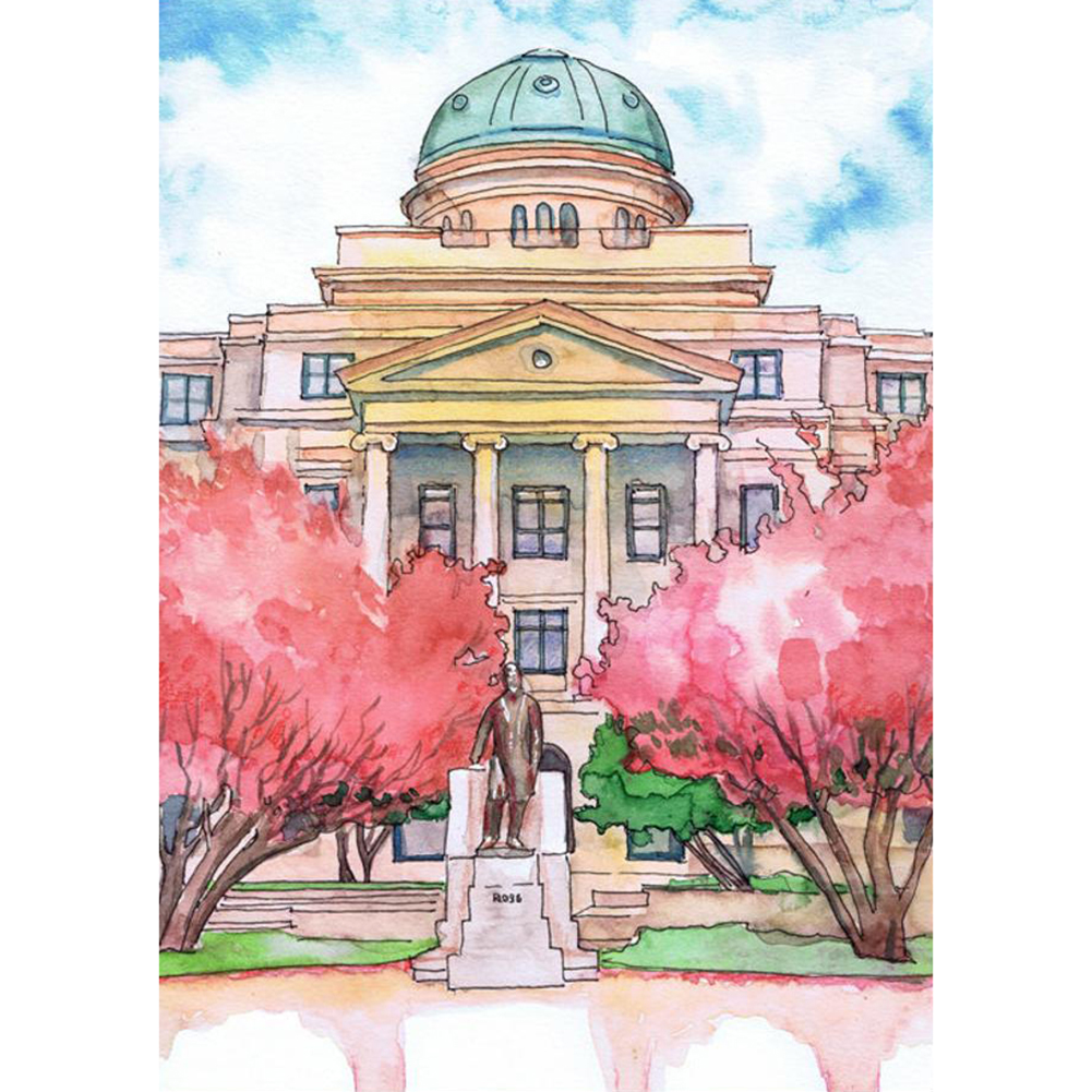 

30*40CM - Round Drill Diamond Painting - Texas A and M University, 501 Original