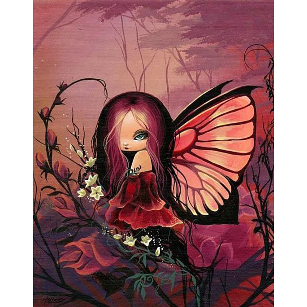 

30*40CM - Round Drill Diamond Painting - Big Eyes Doll, 501 Original