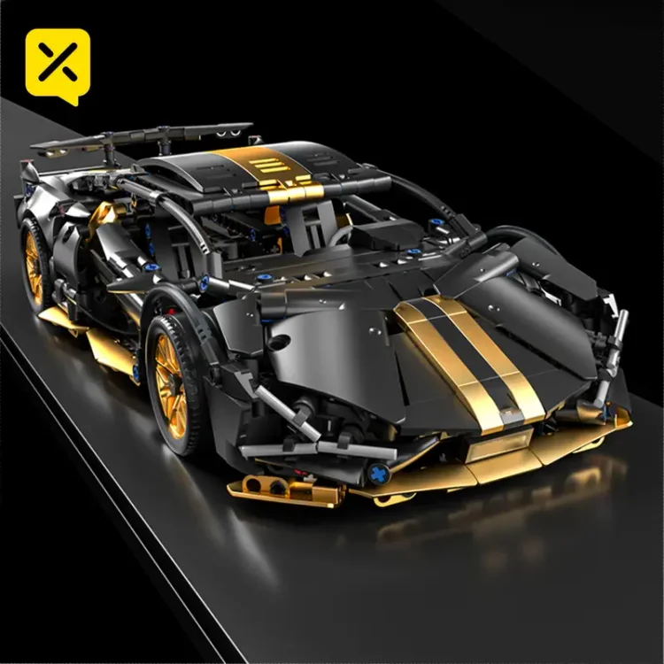 1:14 Scale Lamborghini Sports Car Building Blocks Set – 1280 PCS MOC Racing Car Model Kit for Boys & Adults