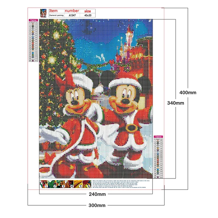 Disney Mickey Mouse 5D Diamond Painting Colorful Embroidery Living Room  Decoration Rhinestone Mosaic Painting Home Decor Christmas Gift 