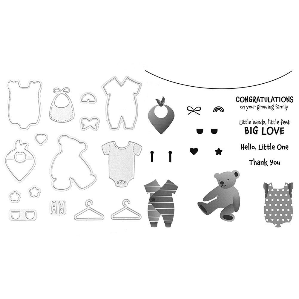 

Bear Clothe (Cutting Die+Seal) - Paper Craft Cutting Dies, 501 Original