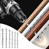 6PCS 4-Blade Saw Tooth Eccentric Drill Bit High-Strength Eccentric Twist Drill