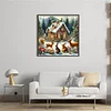 Christmas Cottage-11CT Stamped Cross Stitch 45*45cm/17.72*17.72in