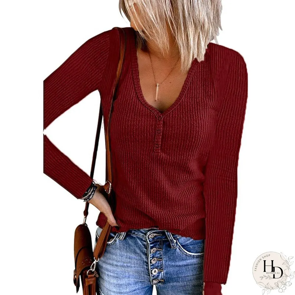 XS-8XL Autumn and Winter Warm Tops Plus Size Fashion Clothes Womens Casual Long Sleeve