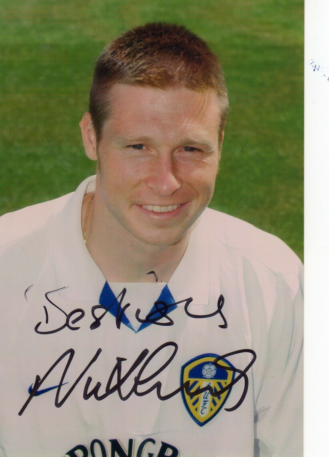 NICK BARMBY AUTOGRAPH, LEEDS UNITED, FOOTBALL