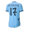 DE BRUYNE #17 Manchester City Home Authentic Soccer Jersey 2024/25 &ndash; UCL
