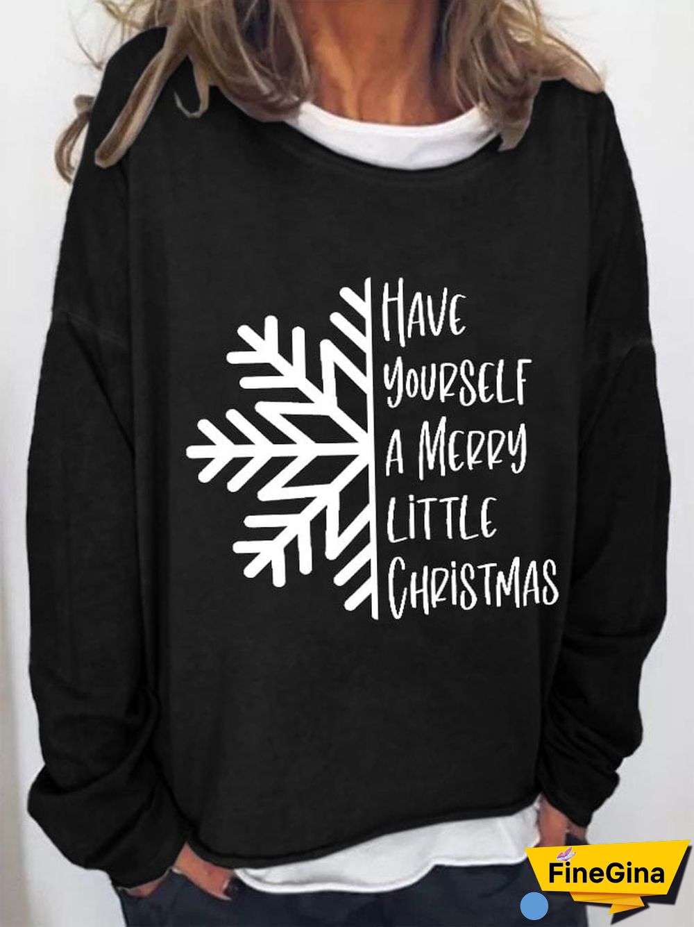 Women's Have Yourself A Merry Little Christmas Print Casual Sweatshirt