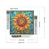 Diamond Painting-DIY Full Round Drill Stained Glass Sunflower