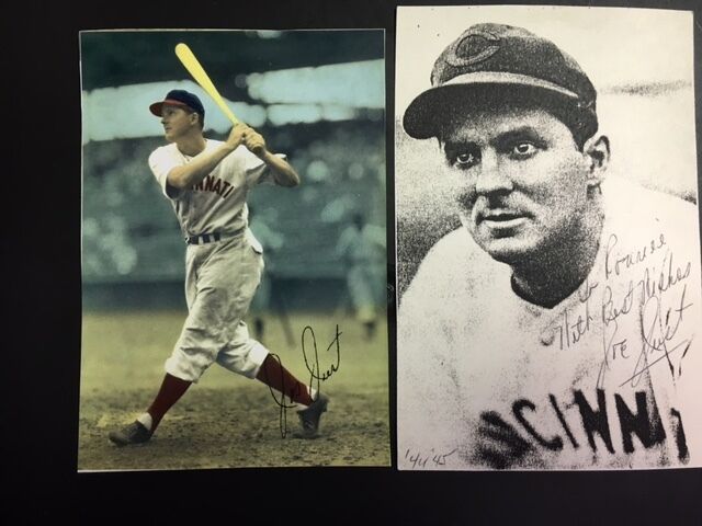 Joe Just Cincinnati Reds Vintage signed Color Postcard-size Photo Poster painting JSA Pre-cert.