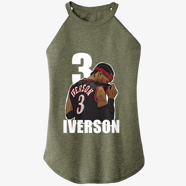 Number 3 Allen Iverson, Basketball Rocker Tank Top