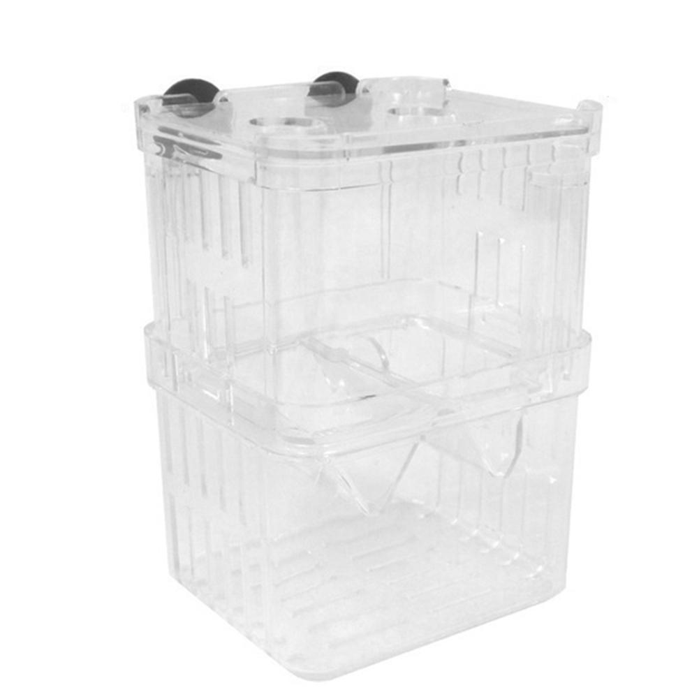

Acrylic Fish Tank Breeding Box Aquarium Double Guppies Hatching Incubator, 501 Original