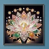 White Lotus speziell geformte 5D-DIY-Teilbohrer-Diamant-Kunstkit-Dekoration 30x30cm