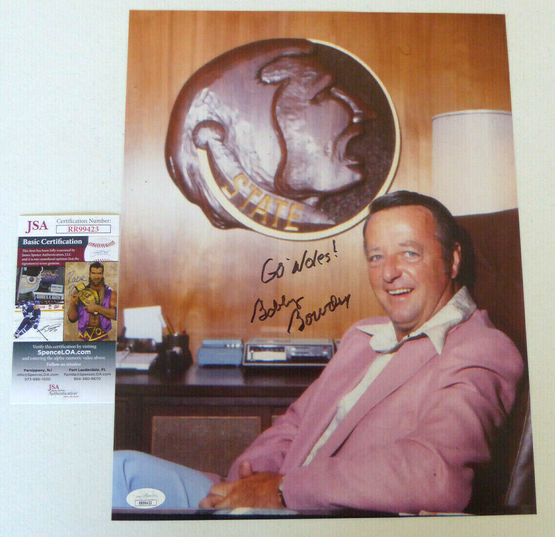 Bobby Bowden Signed 11x14 Photo Poster painting Autographed, Florida State, FSU, Coach, JSA COA