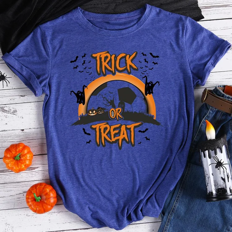 Football Halloween Trick or Treat  T-Shirt Tee-07813