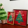 BUPU DESIGN Christmas Tree Shaped Wooden Puzzle Decorative Painting