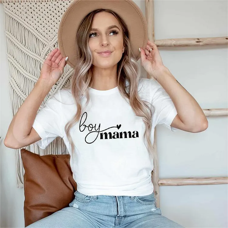 Mama T-Shirt for Mother's Day,Gift for Women,With Names on the Sleeve
