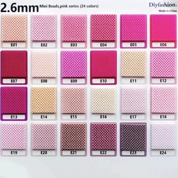 2.6mm Artkal Series E Pink Fuse Beads 1200 beads / pack ✨