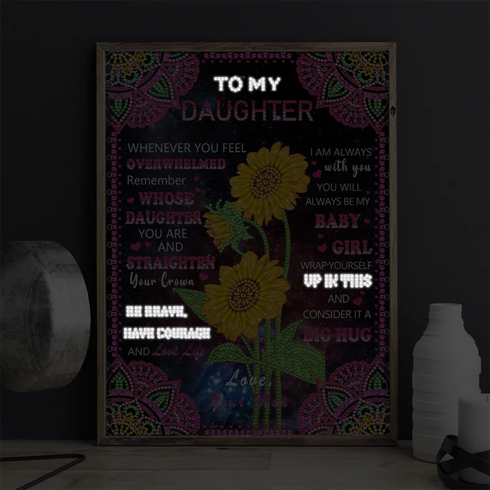 Diamond Painting - Partial Special Shaped Drill - Luminous Phrase(Canvas|30*40cm)