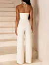 Solid Color Backless Jumpsuits Bottoms