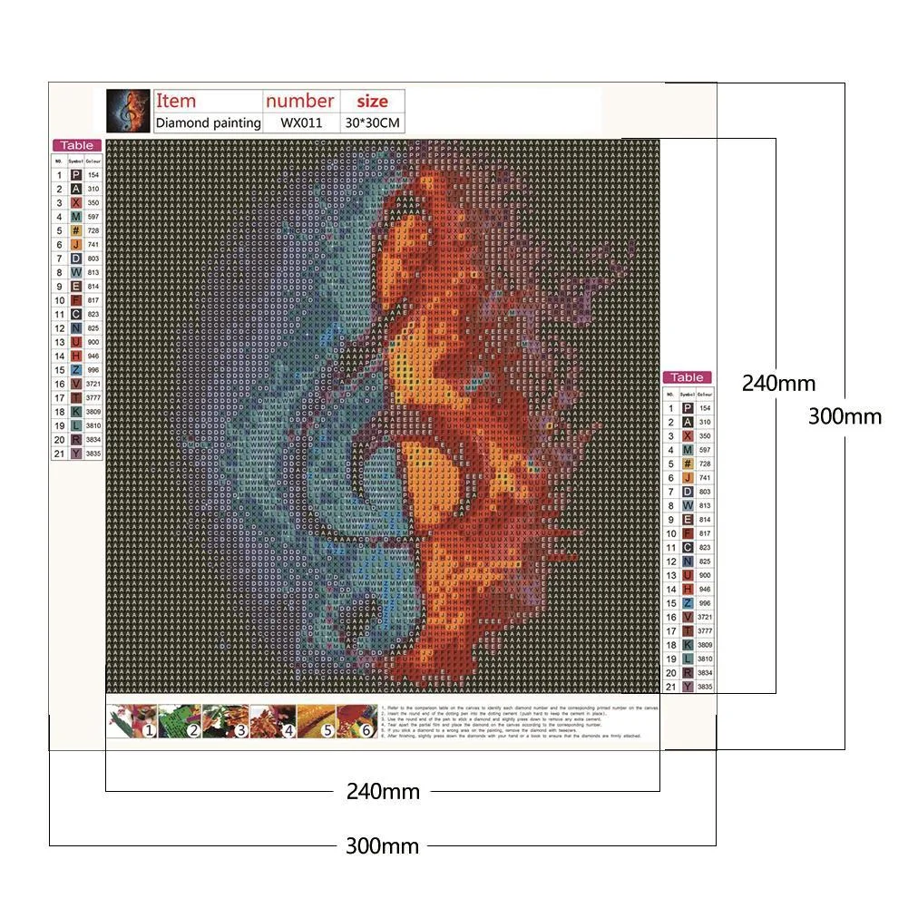 Diamond Painting - Full Round Drill - Musical Note(30*30cm)