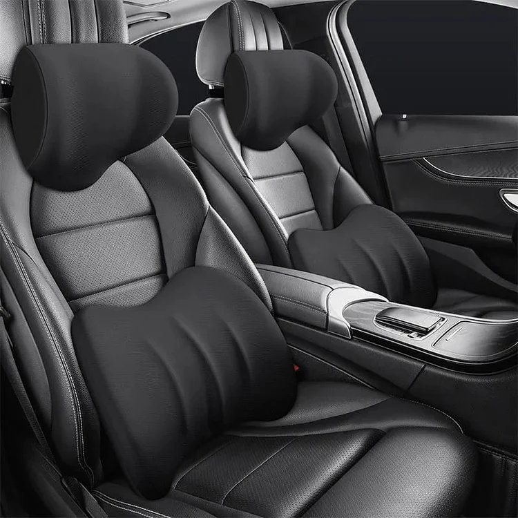 😎Ergonomic headrest and lumbar cushion for car seat🚗