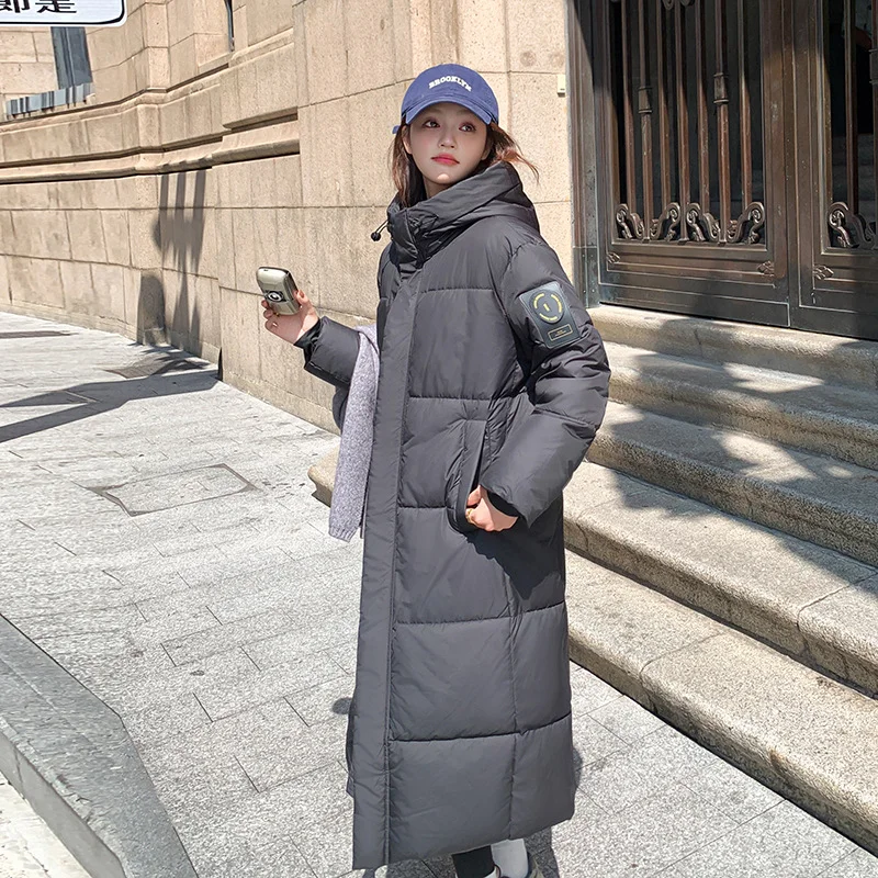 Toloer Black Gold Cotton-Padded Jacket Women's Winter Coat Loose Medium Long Thick Cotton-Padded Jacket 2024 New Fashionable Bread Clothes-Outfit Ideas