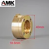 AMK Brass RC Wheel Hub Outer Portal Drive Housing Counterweight Balance Weight 128g for 1/10 RC Crawler Car Traxxas TRX4 TRX6 Upgrade Parts(4PCS,512g)