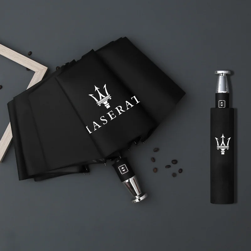  VIP business folding 10-bone black plastic umbrella