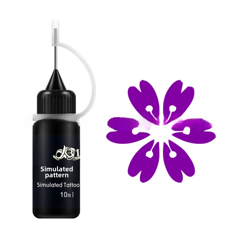 Hand-painted Pigment Color Black Henna Paste Tattoo Juice Paste Jagua Plant Paste Hollow Template