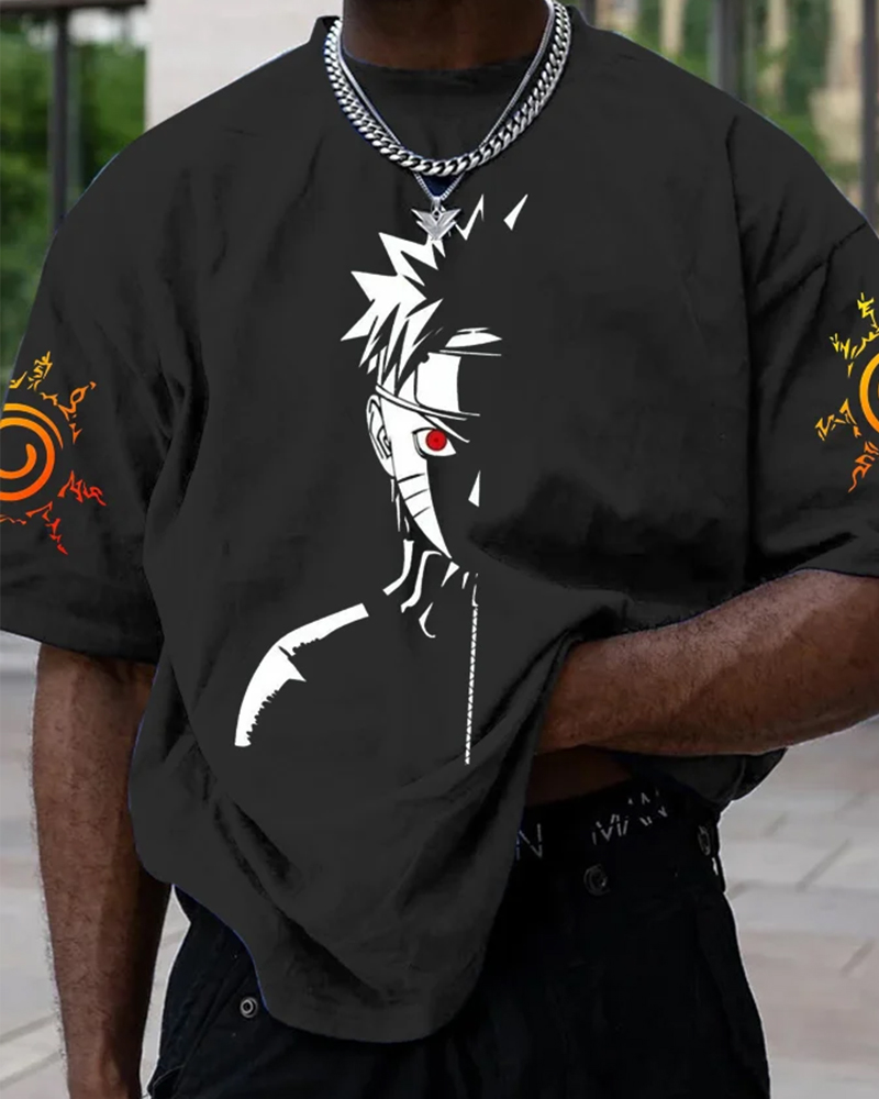 Unisex Ninja Anime Print T-Shirt
