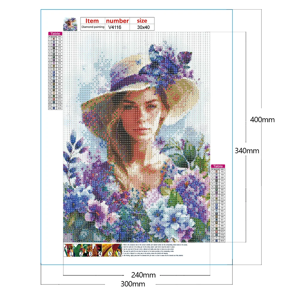 Diamond Painting - Full Round Drill - Lavender Beauty(30*40cm)