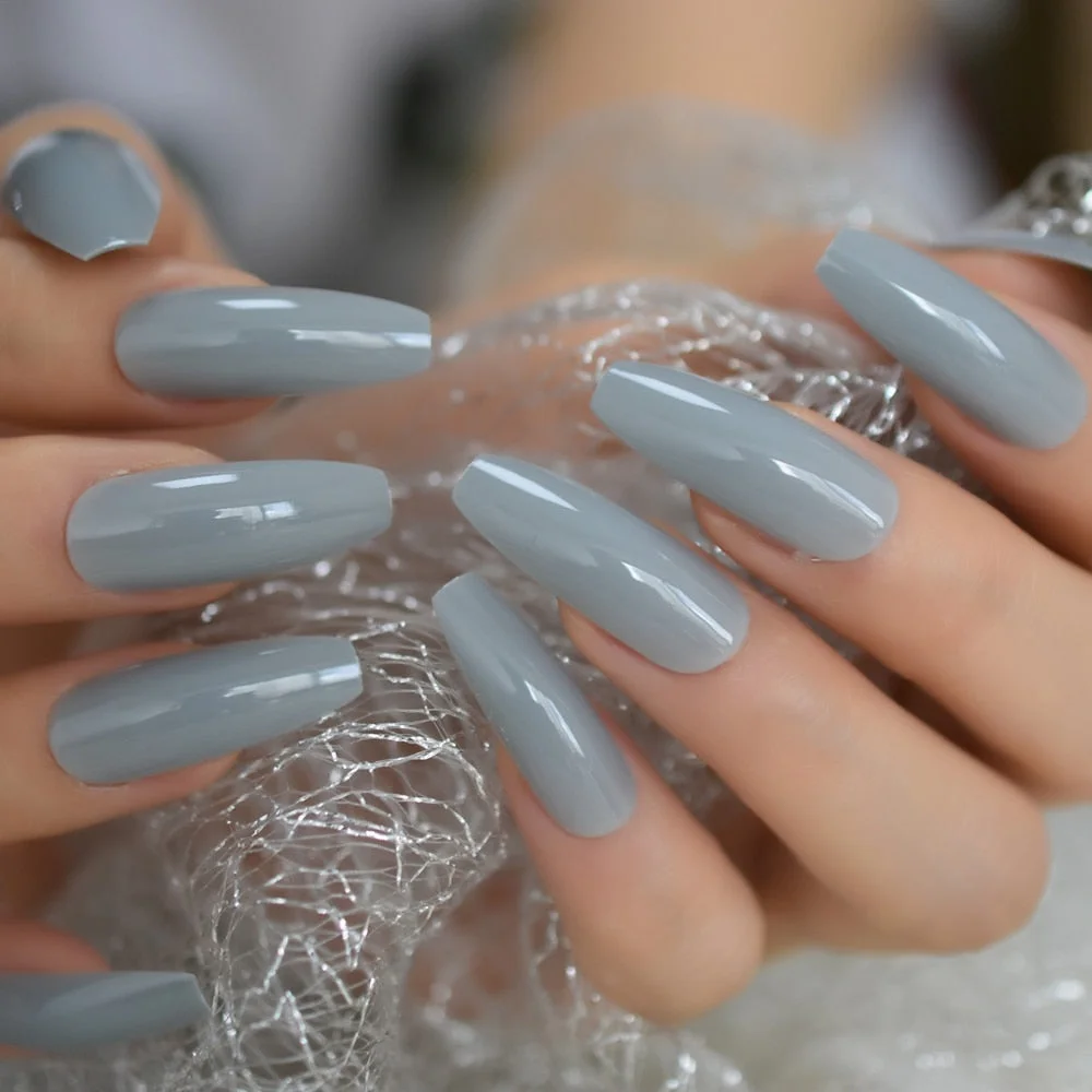 Yellow Orange Ombre Faux Ongles Fire Matte Black Flame Fake Nails Extra Long Coffin Shape Ladies Fingernails 24-Nail Inspo