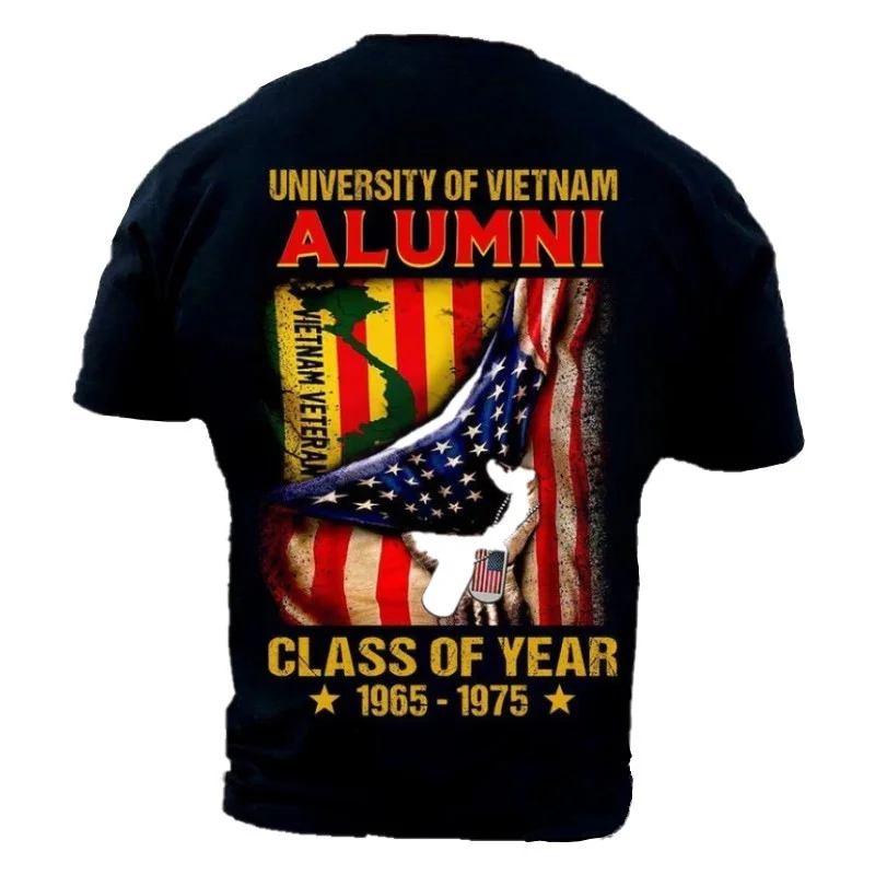 US-Vietnam Memorial Day Honoring Veterans Men's Cotton Print T-Shirt