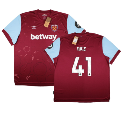 West Ham United Declan Rice 41 Home Trikot 2023-2024