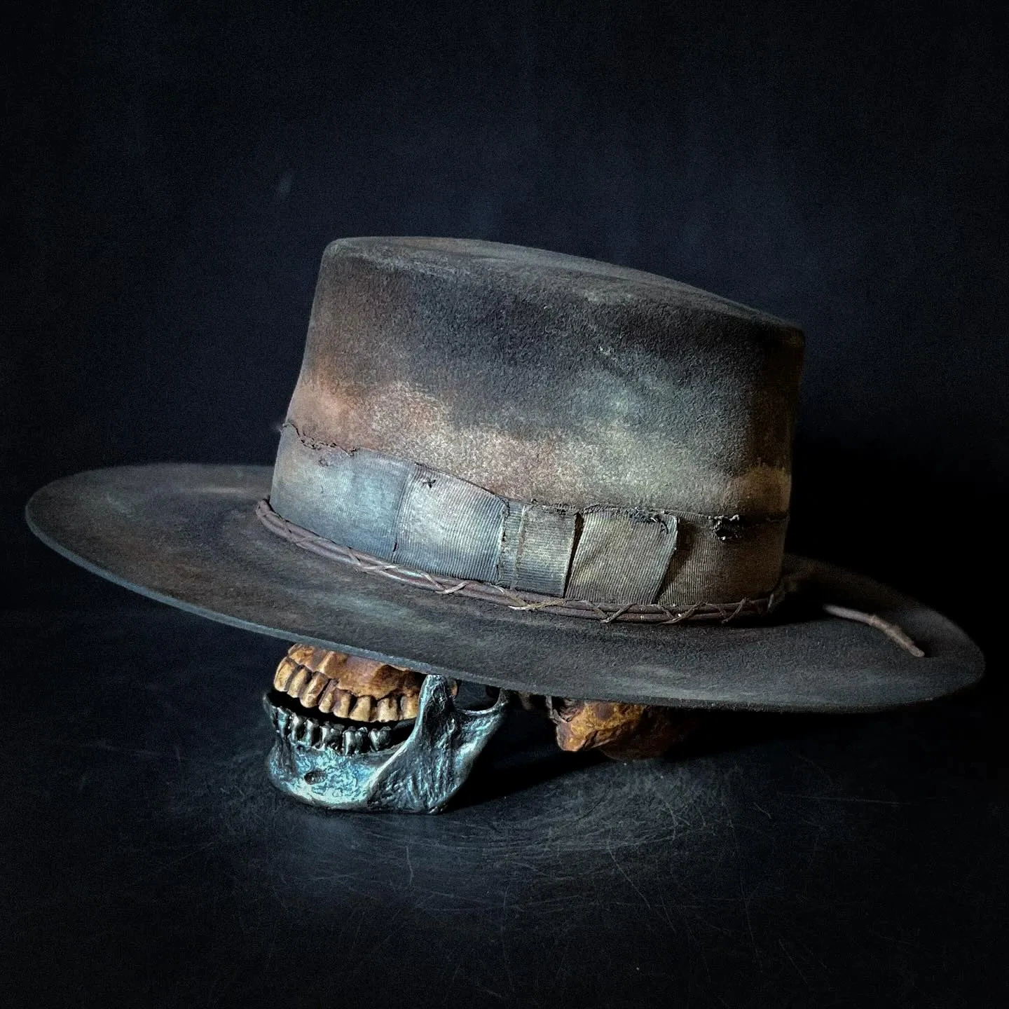 Distressed Hats Homburg Panama Hat Mens Western Handmade