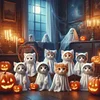 (Multi-Style) Halloween Witch Ghost-11CT Stamped Cross Stitch 45*45/50*50cm