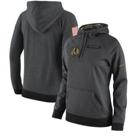Women's Washington Redskins  Anthracite Salute to Service Player Performance Hoodie