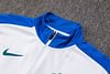 Joyfball 2024/2025 Brazil Long Zipped Jacket White Football Jersey 1:1 Thai Quality 