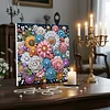 (Pre-Framed)Diamond Painting-DIY Crystal Rhinestone Colorful Flowers(25x25cm)