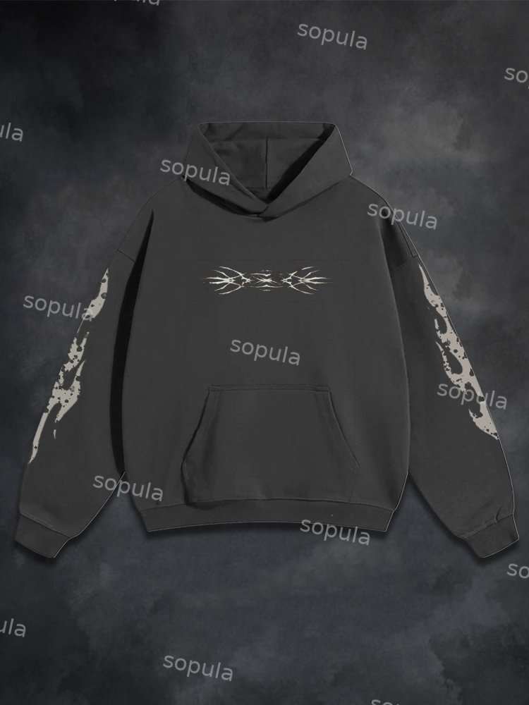 Scary Eye Horror Valley Graphic Hoodie - SOPULA